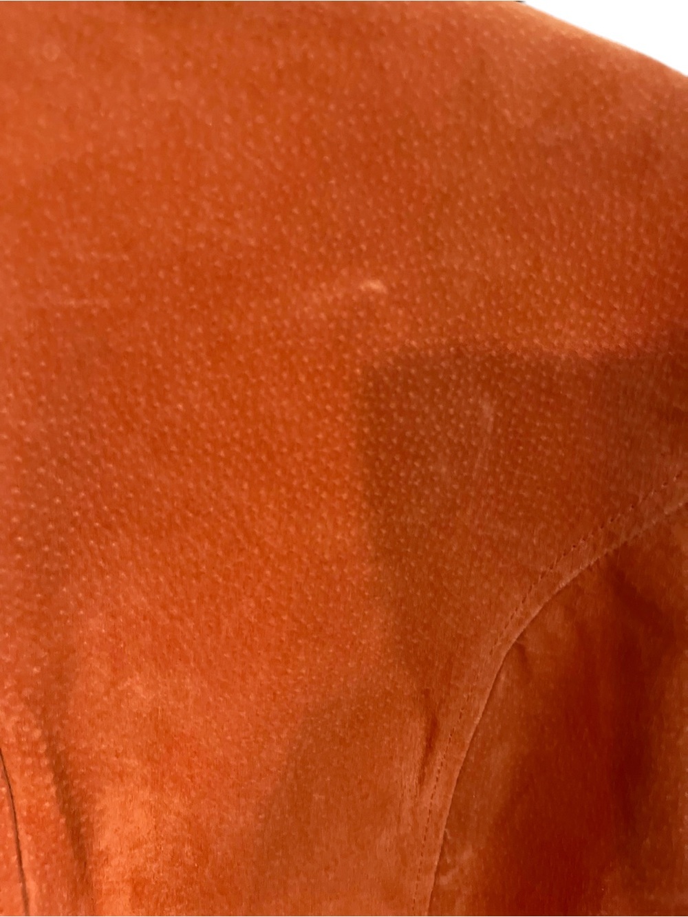 Relativity Burnt Orange Genuine Suede Leather Blazer Jacket Size Large - Picture 10 of 10